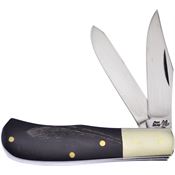 Frost 14100CBH Jim Bowie Trapper Knife Buffalo Horn Handles