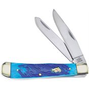 Frost BDG108DBJB Trapper Knife Blue Bone Handles