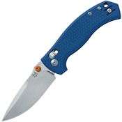 Fox 560ALOR Anzu Stonewashed Verso Lock Knife Blue Handles