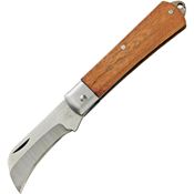 Kanetsune 406 Clad Hawkbill Slip Joint Knife Craft Knife Stainess Bolster Brown Wood Handles