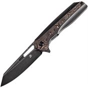 Kansept 1006C1 Shard Framelock Knife Copper Foil Carbon Fiber Handles