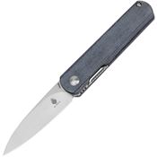 Kizer 3499C4 Feist Stonewashed Linerlock Knife Black Handles