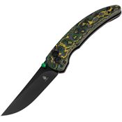 Kizer 3601A1 Chili PepperBlack Button Lock Knife Toxic Storm Carbon Fiber Handles