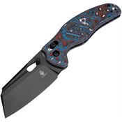 Kizer 4488AC1 C01C Sheepdog Black Clutch Lock Knife Carbon Fiber Handles