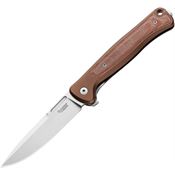 LionSTEEL SK01AES Skinny Stonewashed Framelock Knife Earth Aluminum Handles