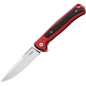 LionSTEEL SK01ARS Skinny Stonewashed Framelock Knife Red Aluminum Handles