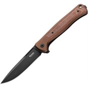 LionSTEEL SK01AEB Skinny Black Stonewashed Framelock Knife Earth Aluminum Handles