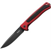 LionSTEEL SK01ARD Skinny Black Stonewashed Framelock Knife Red Aluminum Handles