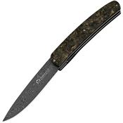 Maserin 381DG Mini Gourmet Damascus Linerlock Knife Carbon Fiber Handles