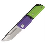 Maxace M19B Capsule Linerlock Knife Green/Purple Handles