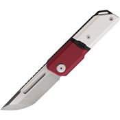 Maxace M19A Capsule Linerlock Knife Red/White Handles