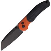 Vosteed A1701 Thornton Black Stonewashed Trek Lock Knife Orange/Black Handles