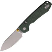 Vosteed A2904 Raccoon Top Linerlock Knife Green Handles