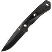 Gerber 1849 Terracraft Black Fixed Blade Knife Black Handles