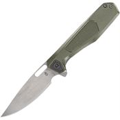 Gerber 1067466 Minisada Stonewashed Framelock Knife Green Handles