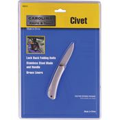 Carolina 46815 Civet Lockback Knife Brushed Stainless Handles