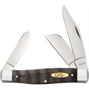 Case XX 14004 Stockman Knife Black Curly Oak Handles