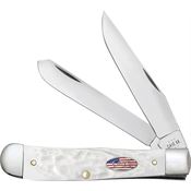 Case XX 14100 Trapper Knife White Synthetic Handles