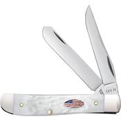 Case XX 14101 Mini Trapper Knife White Synthetic Handles
