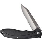 Case XX 75672 TecX Part Serrated Linerlock Knife Black Handles
