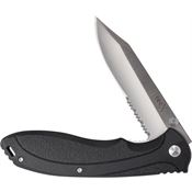 Case XX 75676 TecX Part Serrated Linerlock Knife Black Handles