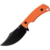 Case XX 76937 Chris Taylor Black Skinner CT3 Fixed Blade Knife Orange Handles
