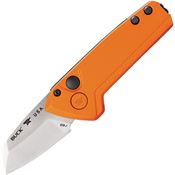 Buck 839ORS Auto Mini Deploy Button Lock Knife Orange Handles