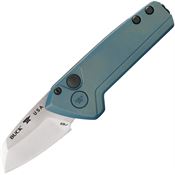 Buck 839BLS Auto Mini Deploy Button Lock Knife Blue Handles
