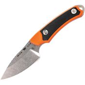 Buck 662ORS Alpha Scout Select Stonewashed Drop Point Fixed Blade Knife Orange Handles