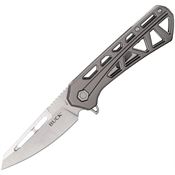 Buck 811GYS Trace Ops Stonewashed Linerlock Knife Gray Handles