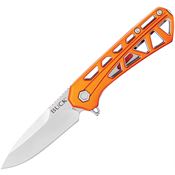 Buck 814ORS Mini Trace Stonewashed Linerlock Knife Orange Handles