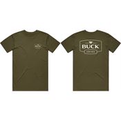 Buck 13867 Logo T-Shirt OD Green Green Large