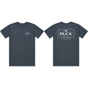 Buck 13879 Logo T-Shirt Petro Blue Large