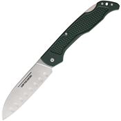 Ontario 4305TC Camp Plus Santoku Lockback Knife Green Handles