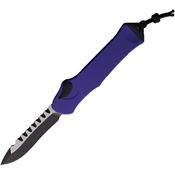 Heretic 00810APU Auto Hydra OTF Knife Recurve Purple Handles