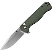 CJRB 1927MGN Chord Stonewashed Button Lock Knife Green Handles