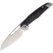 Mallery DL01BP Phorus V2 Mirror S30V Linerlock Knife Black Titanium/Carbon Fiber Handles