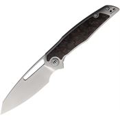 Mallery DL01OP Phorus V2 Mirror S30V Linerlock Knife Black Titanium/Orange Carbon Fiber Handles