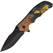 ElitEdge 10A47DR Deer Assist Open Linerlock Knife ABS Handles