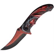 ElitEdge 10A56RD Dragon Linerlock Knife Assist Open Red Handles