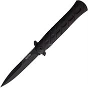 ElitEdge 10A84BK Stiletto Assist Open Linerlock Knife Black Handles