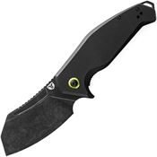 TRUE FMK0007 MAAR Black Stonewashed D2 Linerlock Knife Black Handles