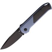 Flytanium 1308 Arcade Black Shark-Lock Knife Blue Carbon Fiber Handles