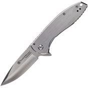 Smith & Wesson 1208415 Executive Platinum Framelock Knife Brushed Handles