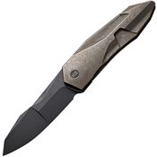 We 220283 Solid Framelock Knife Bronze Handles