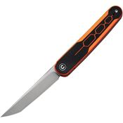 Civivi 230152 KwaiQ Linerlock Knife Black/Orange Handles