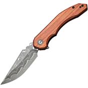 Civivi 23050DS1 Bluetick Damascus Linerlock Knife Wood Handles