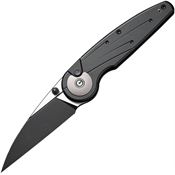 Civivi 230521 Starflare Black Stonewashed Button Lock Knife Black Handles