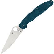 Spyderco 07FP4K390 Police 4 Lockback Knife Blue Handles