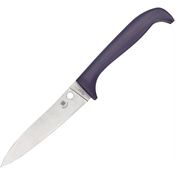 Spyderco K20PPR Counter Puppy Fixed Blade Knife Purple Handles